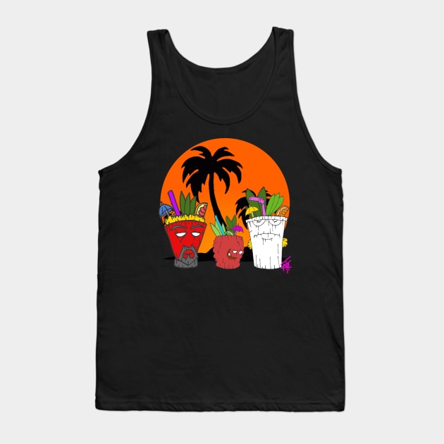 Aqua teen hunger force tiki Tank Top by Undeadredneck